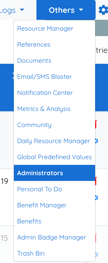 Advance Admin Settings. Hide Select Admin from Note Notifications