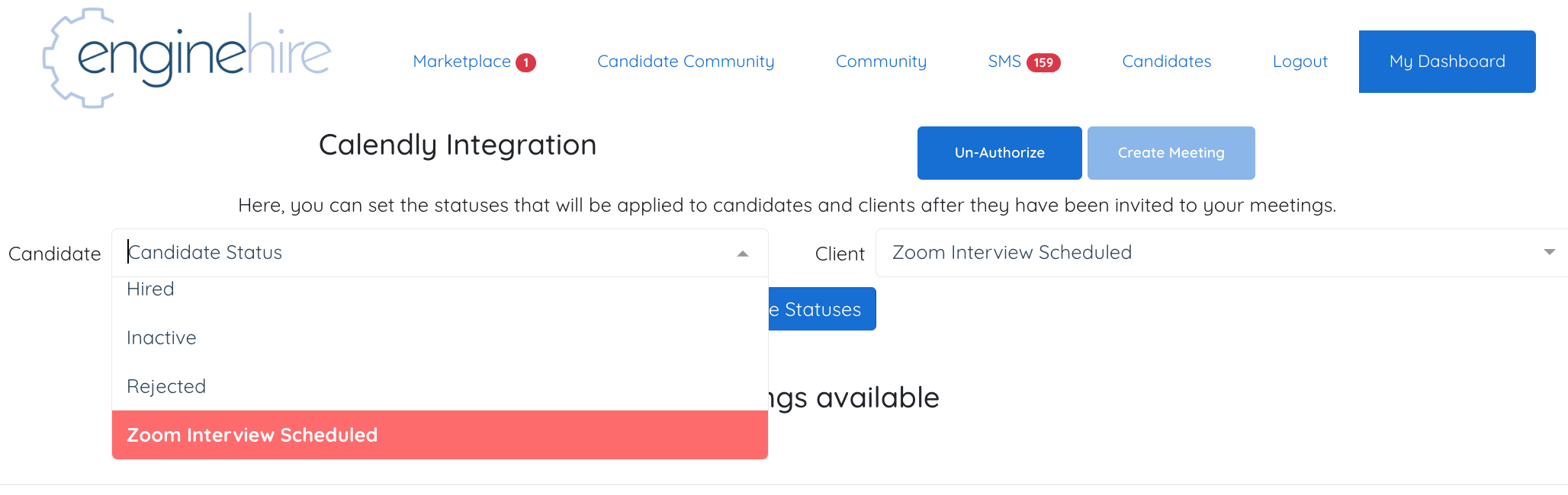Update Candidate and Client Statuses with Calendly Integration Schedule ...