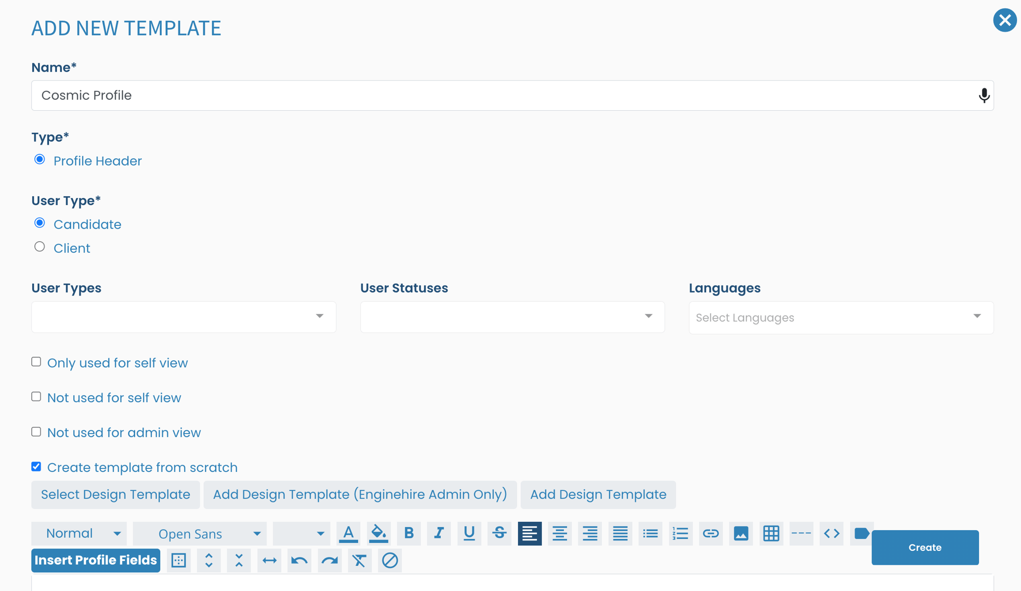 Custom Design A Beautiful Profile Template and Profile Header