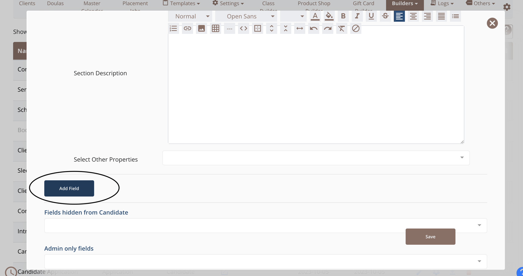 How to add the admin internal scheduler to client/candidate profiles ...