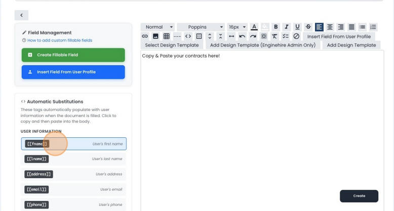 How to create a Document Template (signable document). Add Fillable Fields.