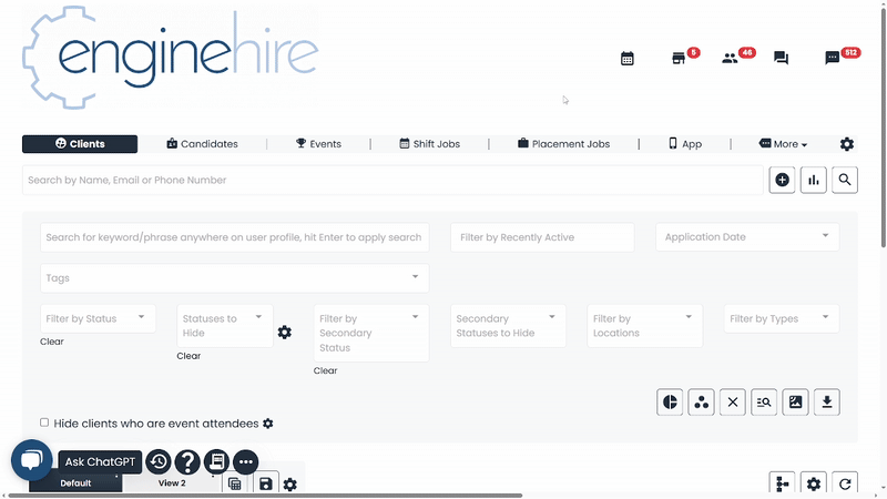 Shift Job Statuses where job status is visible to the client