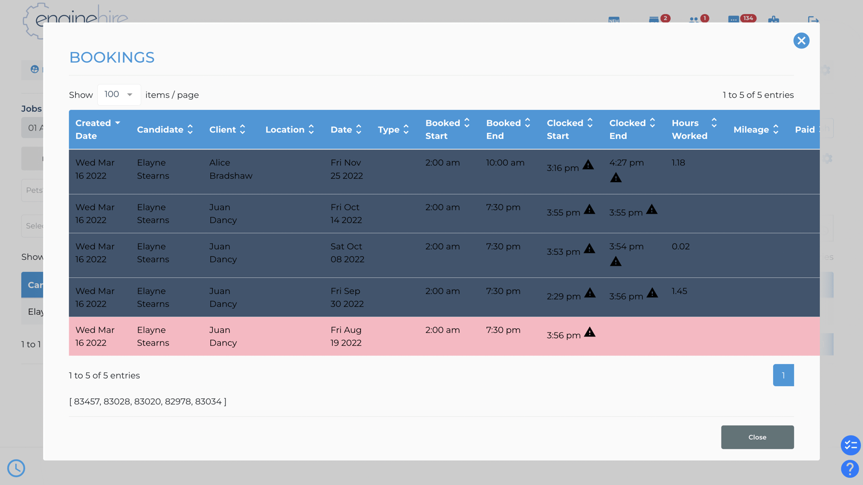 How to view your shift job attendance report