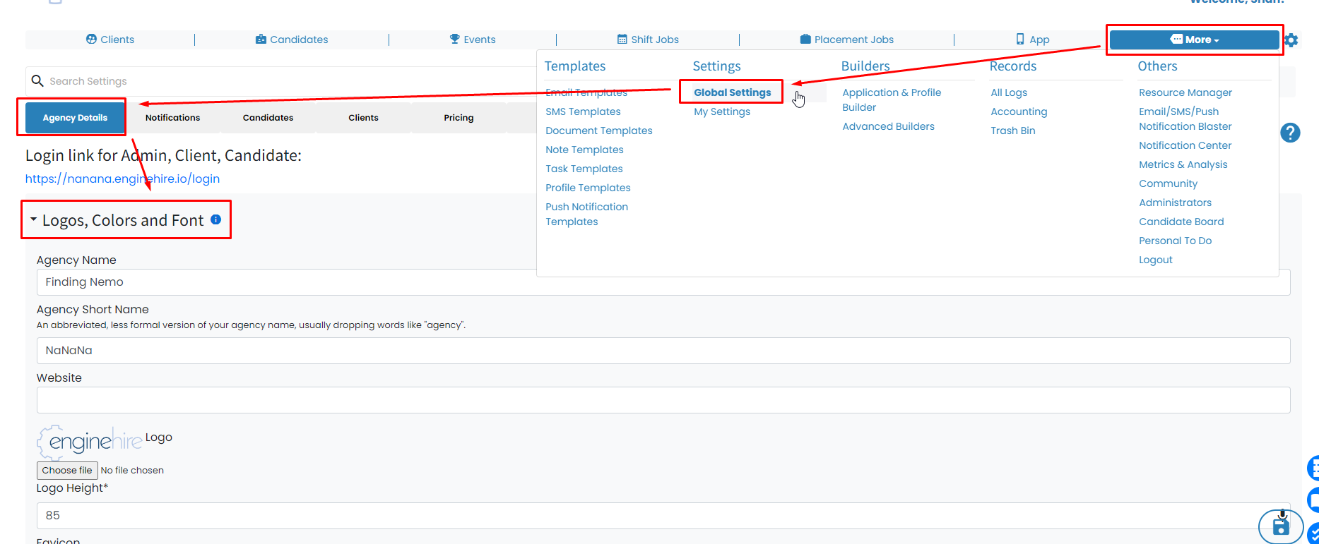How to change the headings to all uppercase or lowercase?