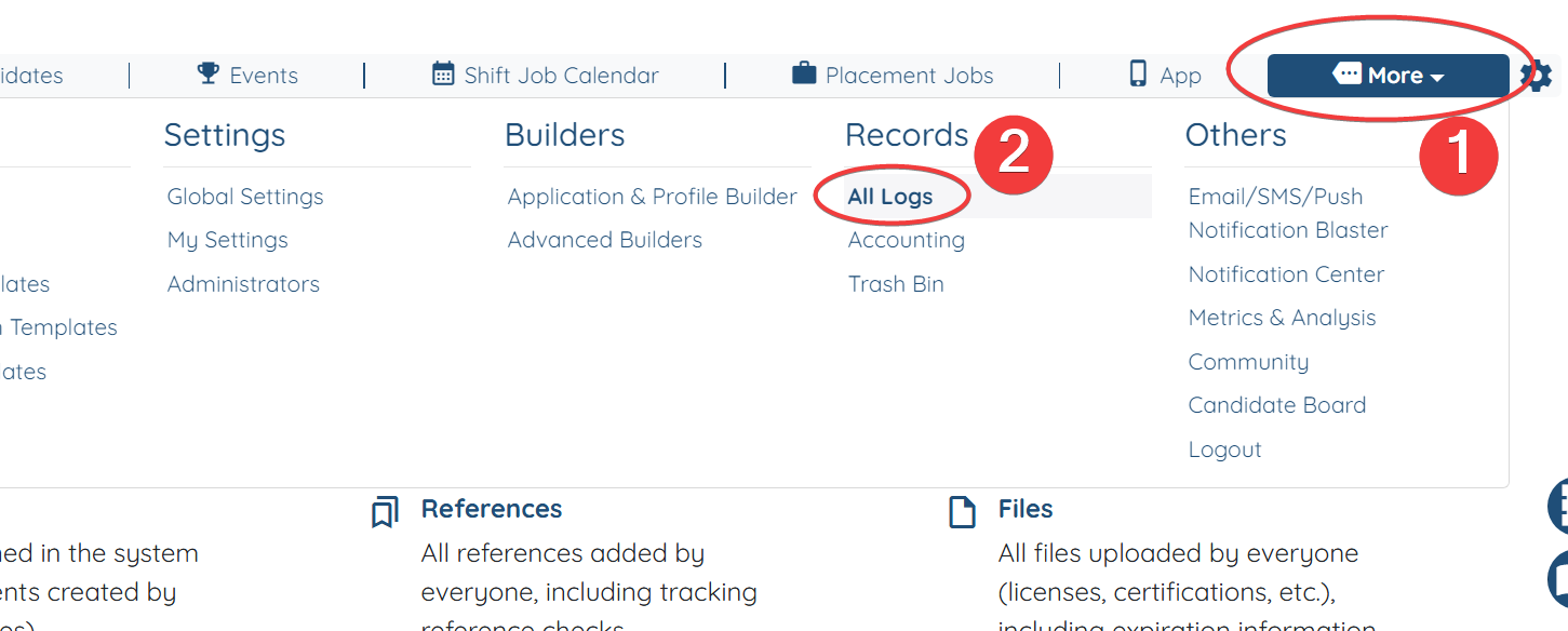 How to export shift job history log for reporting